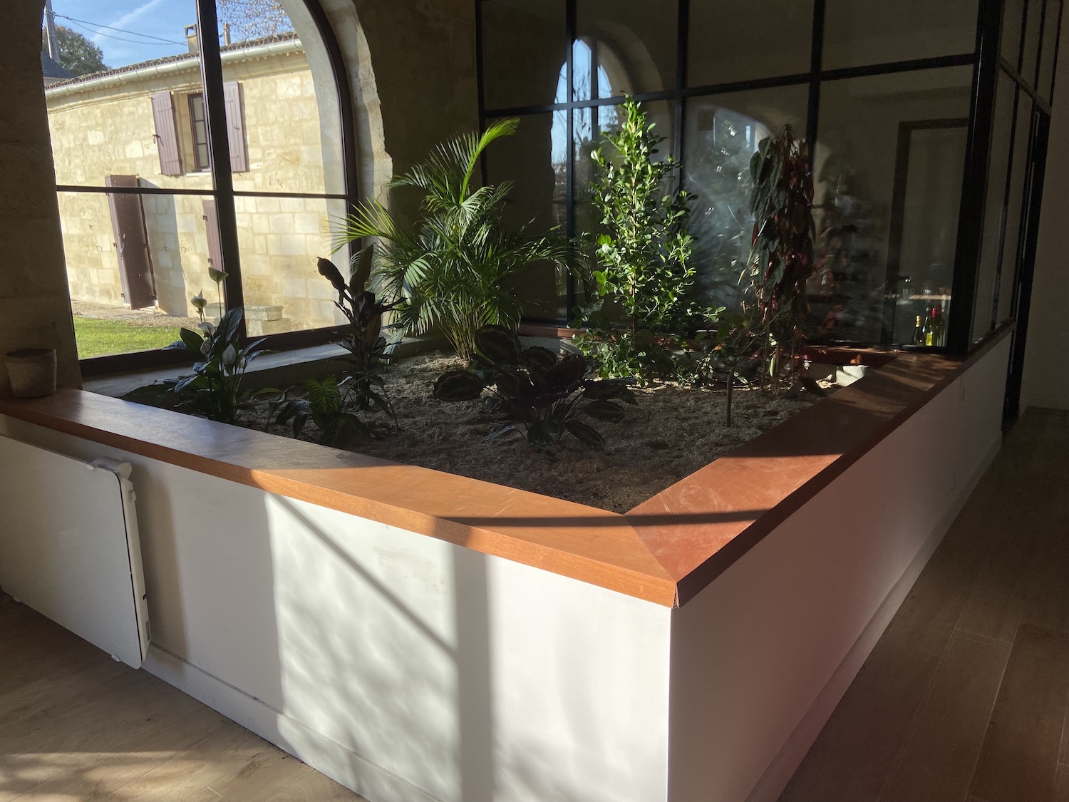 St Loubes - Création d'un jardin intérieur 1