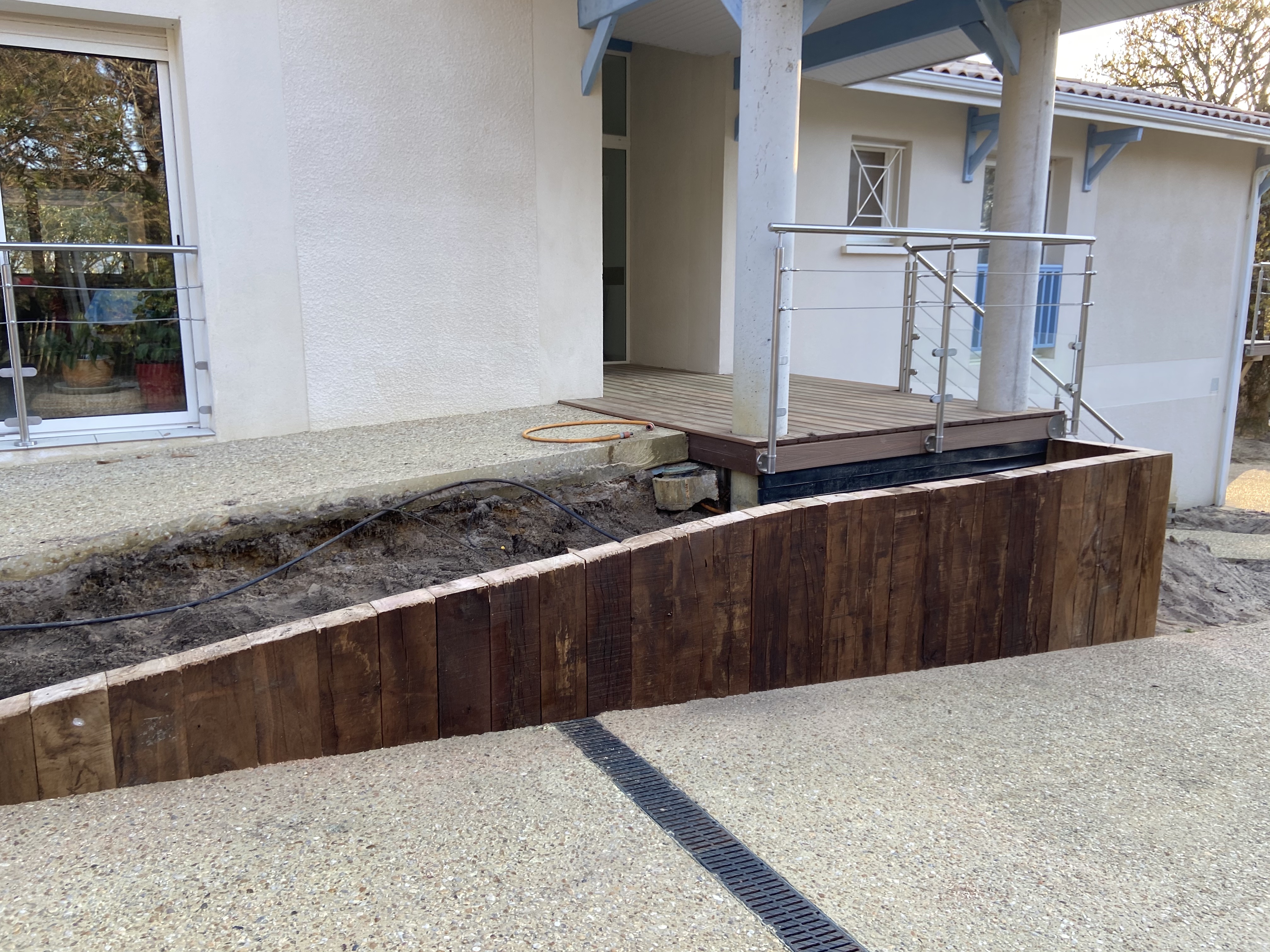 En cours - Cap Ferret - Création d'une séparation rampe handicap
