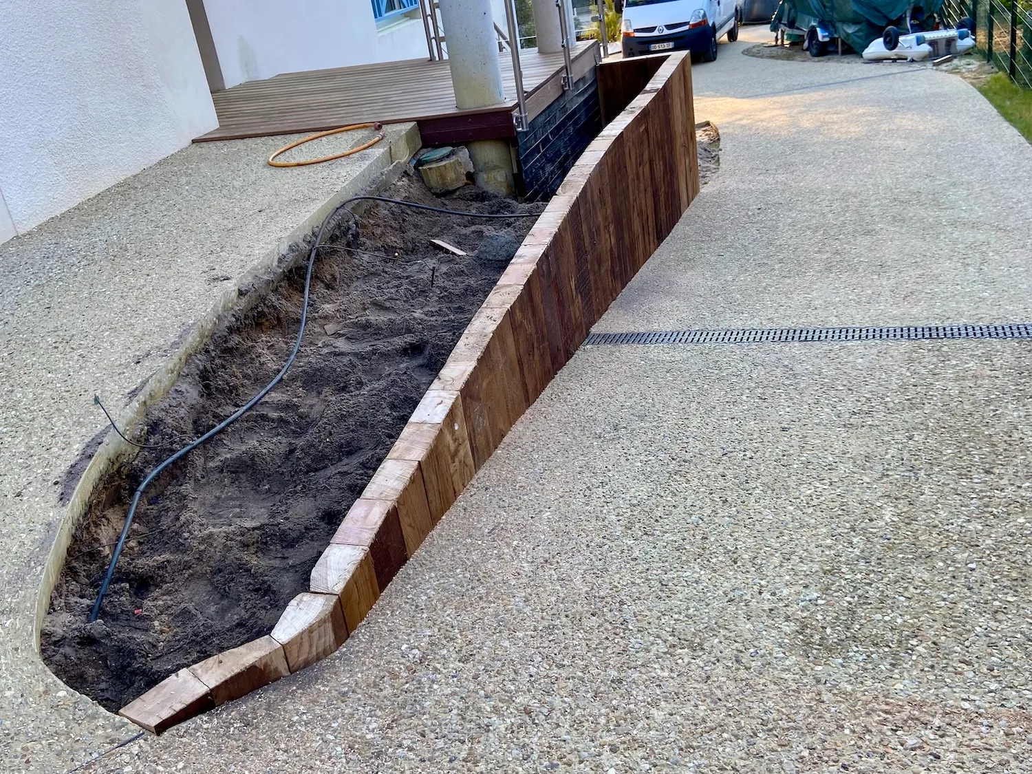 En cours - Cap Ferret - Création d'une séparation rampe handicap 2