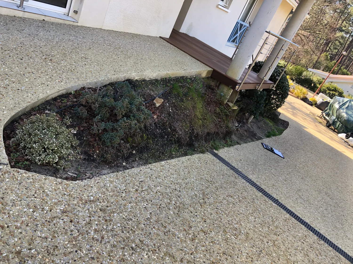 Avant - Cap Ferret - Création d'une séparation rampe handicap 2